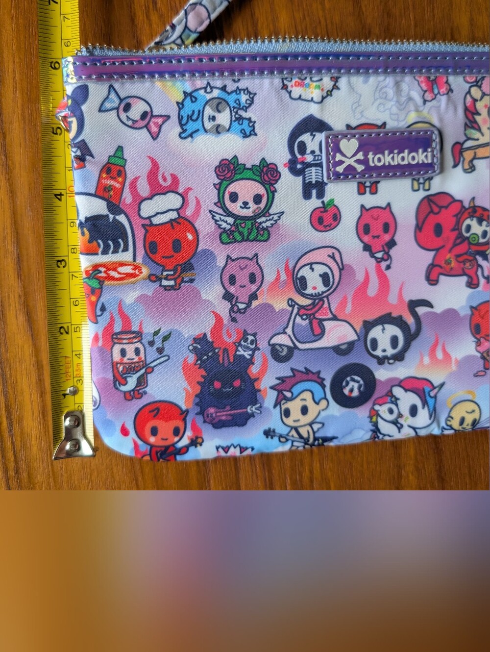 Jujube x Tokidoki Naughty Or Nice Zip Clutch W/Detachable Wristlet Strap - Picture 3 of 8